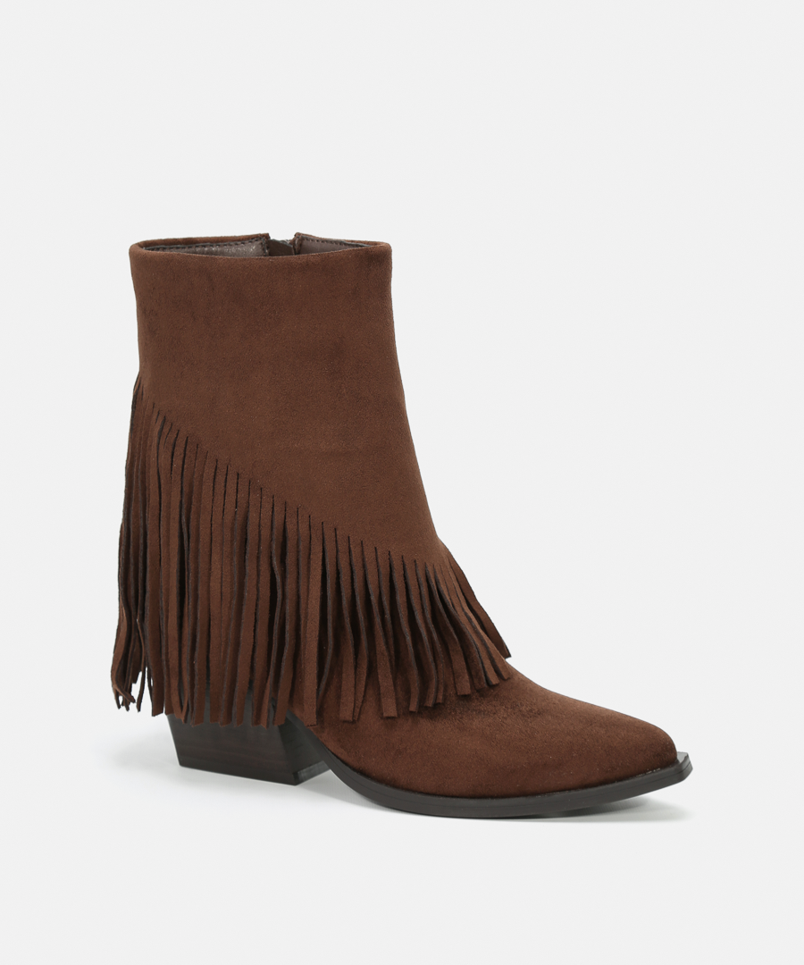 Botines cowboy flecos image number null